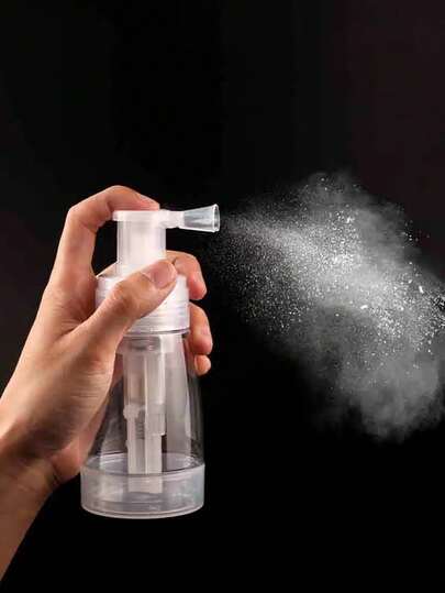 Chai xịt phấn phủ 180ml dùng trong salon, chai xịt phấn rôm bằng nhựa dành cho nhà tạo mẫu tóc, dụng cụ tạo kiểu tóc cầm tay, chai xịt phấn rôm, chai xịt bột nở, chai xịt phấn hương dưa hấu, chai xịt phấn có miệng hình loa để phân phối phấn.