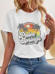 Me Conquistaste Desde El Primer Momento Con Tu Bebida, Divertida Camia Retro De Playa Para El Verano, Regalo Para Mujer, Camias Casuales De Manga Corta Con Cuello Redondo, Transpirables Y Cómodas - Blanco 1 - Ver 6