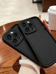 Funda minimalista de silicona de color negro mate sólido, gruesa y antideslizante con diseño impreso, compatible con iPhone 15 XR/7/8, compatible con iPhone 15 Pro Max/12 Pro Max/13 Pro Max/14 Pro Max 13 14 11 12P 14Pro 11Pro, compatible con iPhone XS, XR, 7Plus, 8Plus, compatible con Samsung Galaxy S22 Ultra, compatible con Redmi 10, compatible con Redmi Note 11 4G, compatible con Redmi 11 Lite, A134G, A22, A21S, A514G, A52, compatible con Samsung Galaxy A53 5G, compatible con Samsung Galaxy A335G, resistente al agua, a los golpes y a los arañazos, versión internacional, no la versión nacional, regalo de cumpleaños - Estilo 2 (1 pieza) - Ver 2