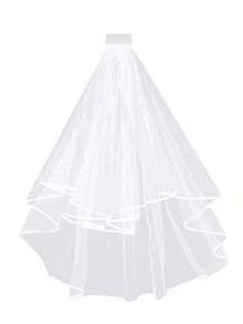 1Pc Custom Bride Bachelorette Veil ,Custom Text Veil, Future Mrs Veil, Bachelorette Party, Short Tulle Veil With Hair Comb,Bridal Shower Wedding Engagement Bride To Be Future Mrs Decoration Gift, Durable, Vintage, Casual, Hipster, Old Money, Stylish, Beach - 白色 - 查看 3