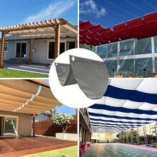 Retractable Awning, Adjustable Polyester Fabric With Buckle Holes, Outdoor Sun Shading, 81-90% UV Protection, Tool-Free Installation, Suitable For Patio, Deck, Garden, UV Shade Canopy, Outdoor Privacy Solution, Durable Design, Camping Equipment - Multicolor - View 5