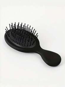 2 piezas Cepillo ovalado neutro para pulir el cabello con cerdas suaves para mejorar la salud del cabello - Negro - Ver 3