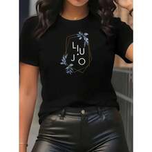 2025 Camiseta de mujer, Camiseta informal de algodón de manga corta a la moda, ropa de calle de verano Y2k, camiseta informal de moda para mujer - blanco puro - Ver 3