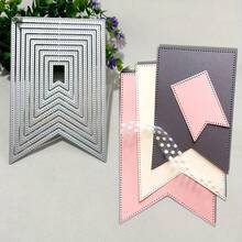 1pc Metal Cutting Die, DIY Scrapbooking Embossing Template, Handmade Card Making, Gift Card Crafting Tool Suitable For Holiday Cards, Scrapbooking, Party Invitations, Birthday Cards - Hang Tag (16.4*10.5cm) - View 8