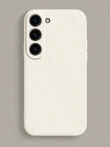 1 elegante funda para teléfono no incluye cordón ni soporte. Entrega local. Entrega a Funda no incluye cordón ni soporte. Teléfono minimalista, negro, sólido, material básico, funda para tel - Bajo 2 - Ver 1