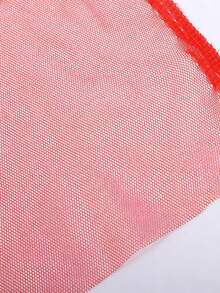1片红色六边形网布，手工DIY缝纫材料 - 紅色 - 查看 4