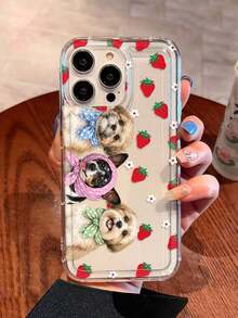 1 pieza Funda de teléfono suave de goma TPU transparente con varios patrones de perros, adecuada para iPhone 13/11/17/17pro/16/14/15/15pro/15 Plus/15 Promax/7plus/8plus/X/Xs Max/Xr/11pro/12pro/13pro/14pro/12mini/13mini/11promax - Estilo 5 (1 pieza) - Ver 5