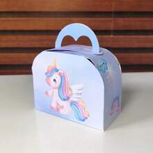 60 Caixinhas UNICORNIO - Caixinhas para decoração e lembrancinha de aniversário infantil - Pegue e Monte - Visão 4