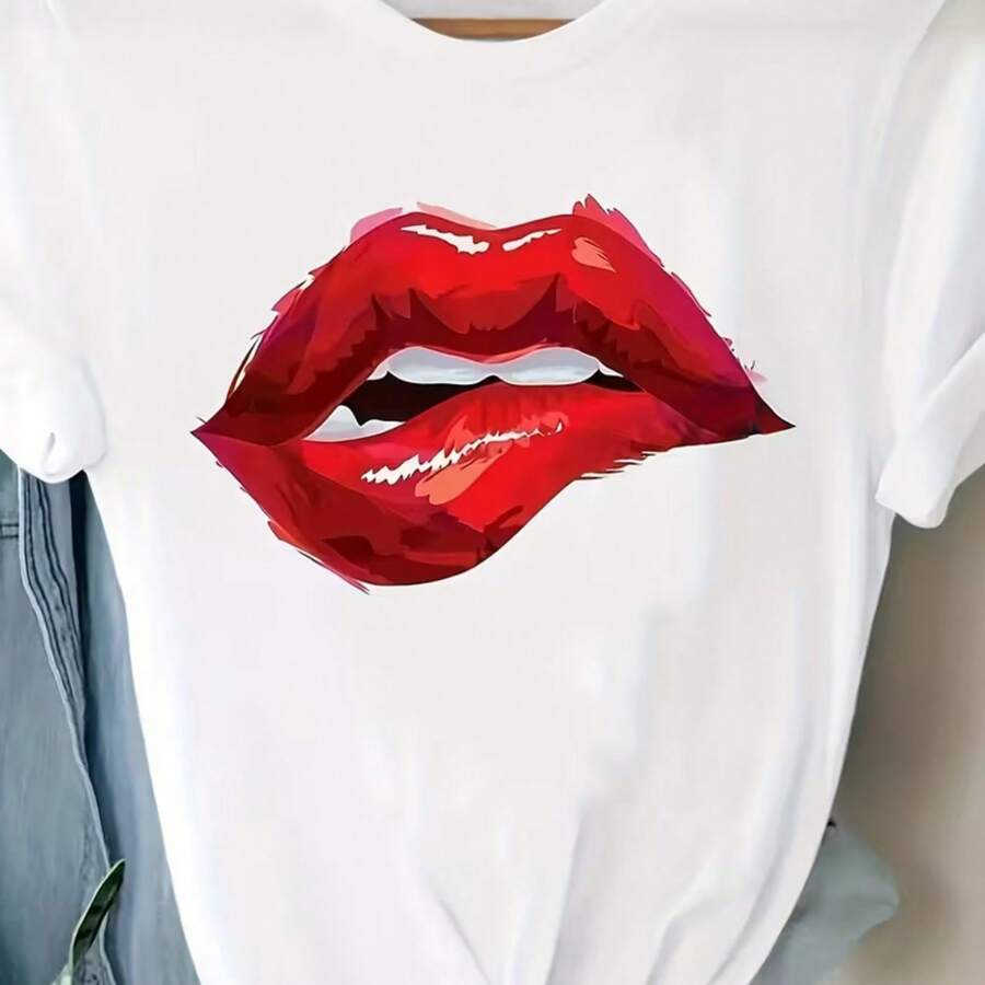 Printed T-Shirt For Men And Women - White - View 1