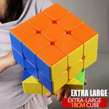 sengso Giant Magic Cube, 18CM Big 3x3 Speed Cube Color-Matching 3D Sensory Puzzle Box Super Large Birthday Christmas Stocking Stuffers Gift For Kids Adults Fidget Toy Brain Teasers Cubing Classroom Speed Toy - Multicolor - View 1