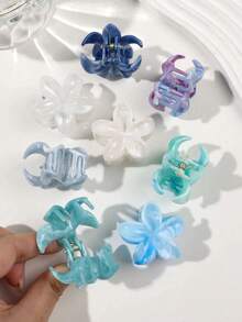2/5/8pcs New Ins Floral Hair Clips, Fashionable Casual Hair Accessories For Girls, Versatile Decorative Accessories - Multicolor - View 6