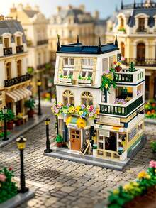 Set Balok Bangunan Pemandangan Jalan Pelabuhan/Dermaga/Hotel Dewasa 18+, Mainan Arsitektur Modular Mewah, Permainan yang Memuaskan untuk Meredakan Stres dan Kecemasan, Model Modular Mini Mikro, Hadiah Ulang Tahun Sempurna untuknya, Aktivitas Pasangan Kreatif dan Permainan Puzzle, Dekorasi Kamar Tidur Unik dan Model Dekoratif - Berbagai warna - View 11