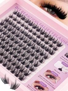 108 sợi mi giả dạng chùm D, độ cong hỗn hợp, kích thước 10-18mm, mềm mại, tự nhiên, dễ sử dụng, có thể tái sử dụng, dùng cho trang điểm hàng ngày. - Xem 3