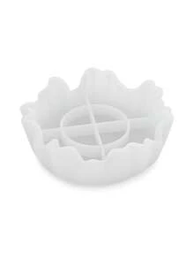 Asymmetric Jewelry Storage Tray Silicone Mold, Desktop Organizer Tray & Large Capacity Candle Container Mold, DIY Epoxy Resin Plaster Cement Casting Mold, Candlestick Succulent Pot Craft Mold For Home Decoration Ornament - White Silicone Mold - View 3