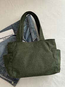 Large Capacity Handbag For Women, New Fashionable Versatile Commuter Shoulder Tote Bag - Green - View 7