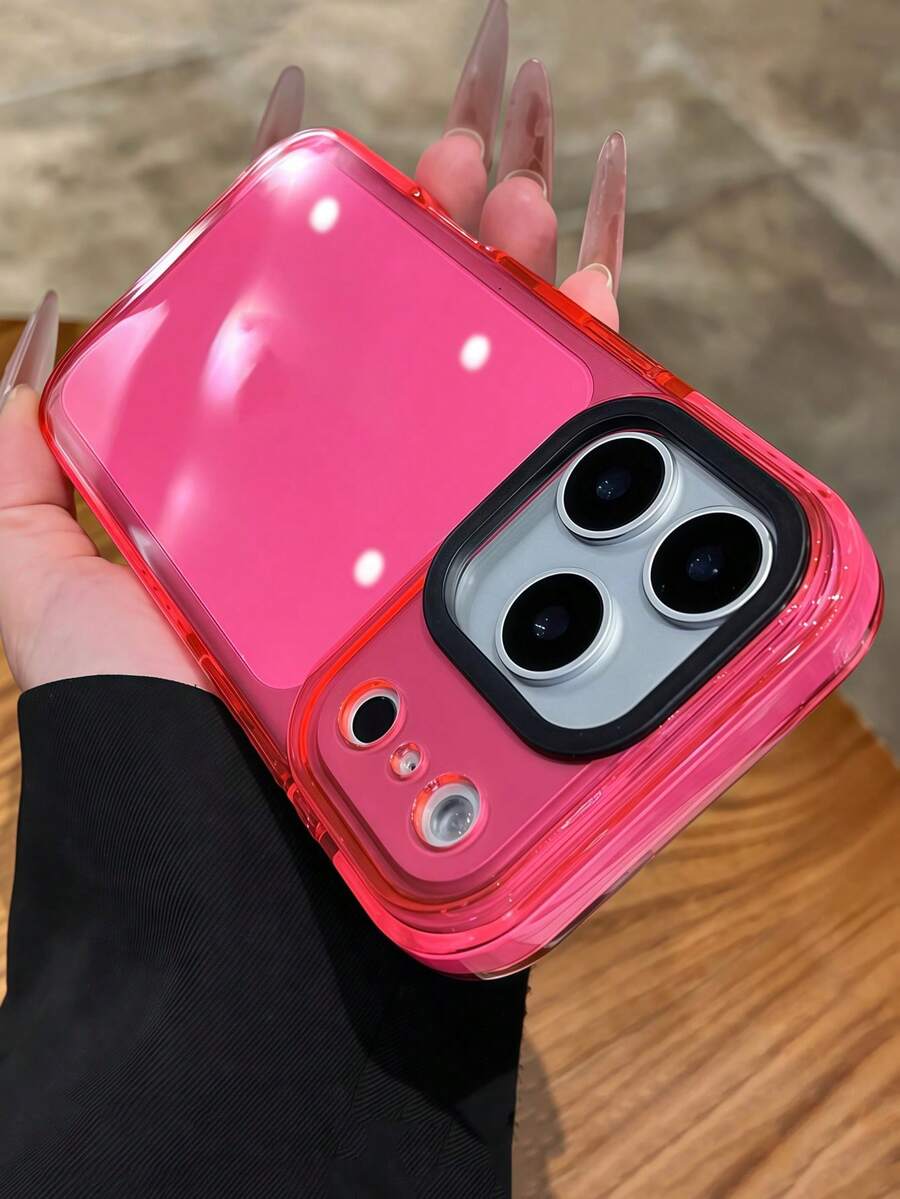 Luxury Clear Transparent Candy Color Fluorescent Color Shockproof Anti-Fall Phone Case Compatible With IPhone 17 Pro Max 17 Pro 16 15 14 13 12 Pro Max 14 Plus 15 Plus 16 Plus 11 Minimalist Candy Color Cover