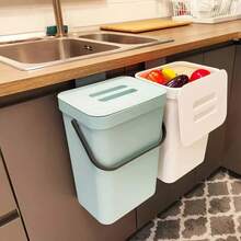 Bote de basura silencioso y cerrado que ahorra espacio: 3/5 L, cubo sellado ecológico para cocina y oficina, no necesita electricidad - Negro-3L - Ver 6