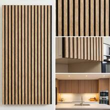 ucdfi 1 Roll Indoor Decorative Wood Grain Wallpaper Self-Adhesive Removable Waterproof Vinyl Wall Sticker Suitable For Bedroom Decoration Wall Kitchen Sticker - Light Brown - Grille - View 1