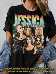 JESSIC1A ALBA R S1Hirt, jessiC1A alba B1Ootleg hirt, jessiC1A alba T1EEs, jessiC1A alba R 90s Sweater, jessiC1A alba Fan Merch Gift saf - Negro - Ver 2
