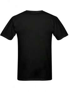 Detroit Bad Boys Print T-Shirt Men's Letter Short Sleeves, Crewneck Comfortable Top Men's Fashion T-Shirt, 100% Cotton, Four Seasons Street T-Shirt Men, Outdoor Casual Sports Short Sleeves, Regular Edition Top, Everyday Wear, Fun Holiday Gifts - 黑色 - 查看 4