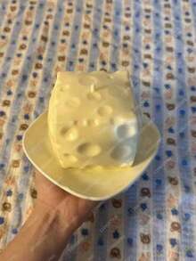 起司方塊手部按摩球，起司造型，柔軟，適合辦公室使用，無彈跳，適合作為聖誕節、母親節或情人節禮物，起司軟體，輕微彈跳糖果造型，慢回彈柔軟 - 多種 - 查看 3