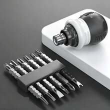 12-In-1 Magnetic Ratchet Screwdriver Kit, Non-Slip Handle, Portable Repair Tool For Electronics & Household Maintenance - 1PC - View 2
