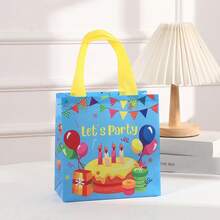 Bunte Geschenktüten für Geburtstagsfeiern, wiederverwendbare Geschenktüten aus Vliesstoff mit Griffen - Muster mit bunten Luftballons und "Alles Gute zum Geburtstag" Text, ideal für Geburtstagsfest Zubehör - Übersicht 11