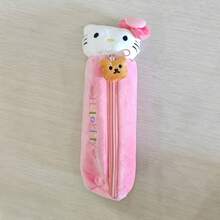 1pc Large Capacity Multi-Function Pencil Case Makeup Bag - Portable Travel Storage, Suitable For Stationery And Student Supplies, Cute Character Pattern, Unisex - Multicolor - View 2