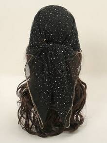 1pc New Fashionable Embroidered Scarf, Popular Daily Wear Accessory For Women,Accessories,Holiday - Black - View 5