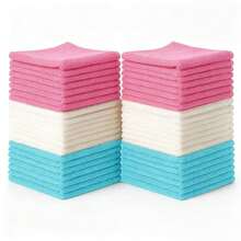 7/14 Pcs Microfiber Travel Makeup Towels, 9.84*9.84 Inch Reusable Makeup Remover Face Skin Cleaning Soft Absorbent Cloth For Women, Spa, Facial, Wedding, Holiday, Bulk Gift - Multicolor - View 1