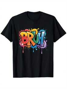 Camiseta con Caras Divertidas para Niños, Estética de Dibujos para Adolescentes - Negro - Ver 10