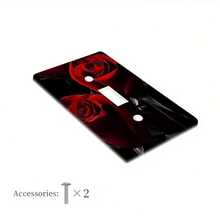 1pc 1-Gang/2-Gang Valentine's Day Light Switch Plate Cover, Suitable For Bedroom, Bathroom And Kitchen - Electrical Panel - A - View 9