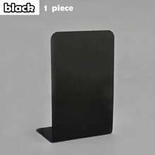 Soporte de libro de viento ins Simple, soporte de escritorio de metal para libros, bloque de libros para estudiantes, estante de almacenamiento grande y grueso de 2 piezas, papelería, negro - Gris, 2 piezas - Ver 7