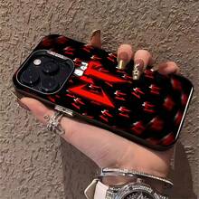 red black logo theme wallpaperfunda de teléfono Fundas compatibles con ,Apple,VIVO,OPPO,,, y Honor.Fabricadas en silicona TPU,ofrecen protección contra golpes y caídas.regalos para mamá - Negro - Ver 5