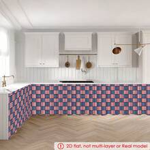 1pc, Home Decor, American Flag Pattern Printed Table Skirt, Kitchen Small Curtain, Kitchen Cabinet Cover, With Curtain Holes, Easy To Hang, Rectangular, Machine Woven, Machine Washable, Kitchen Decoration And Accessories, Perfect For Kitchen Cabinets And Home Decor - Multicolor - View 7
