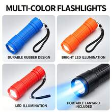 1PC Ultra Bright 9LED Flashlight, Multi-Gear Adjustable Waterproof ABS Torch, Portable Handheld Emergency Light With Lanyard For Camping Hiking Home Use, Battery Not Included - Flashlight - View 1