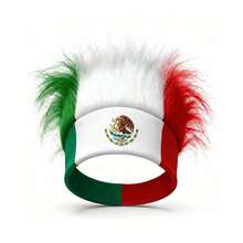 US, Canada And Mexico World Cup Fan Supplies US Flag Wig Independence Day Empty Cap National Day Headband Hair Accessories Headgear - Mexico Team Hat - View 2