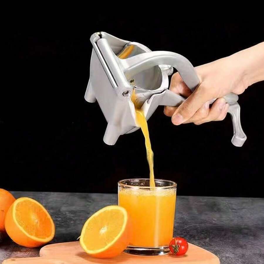 1pc Large Manual Juicer, Multi-Function Hand Press Fruit Juicer With Lemon Squeezer, Lemon Juicer, Efficient Juicing, Easy To Use, Lightweight, High-Quality Material, Juicer, Healthy Lifestyle, Lemon Juicer, Kitchen Appliance, Home Decor, Gift For Her - Multicolor - View 1