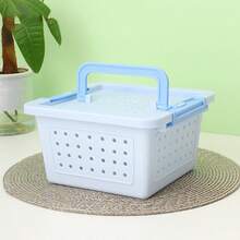 1pc Random Color & Style Hamster Cage, Portable Breathable Plastic Carrier Box For Small Pet Travel - one-size - View 6