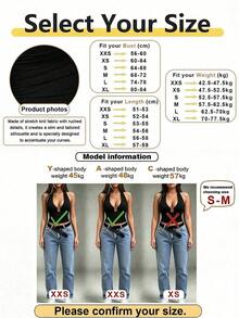 Camiseta corta con cuello halter, escote profundo en V, empalme de metal, espalda descubierta y plisados, adecuada para uso diario, ir al trabajo, citas, vacaciones, Día de San Valentín, verano casual - Negro - Ver 4