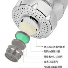 360 Degree Swivel Kitchen Faucet Extender, Splash Proof Aerator, Booster Filter Shower Head Extension For Bathroom Sink - Multicolor - View 9