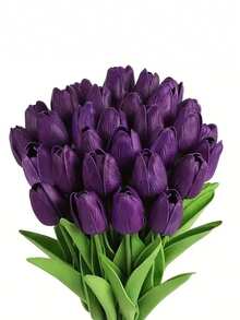 5/10/15 Pcs, High-End Artificial Tulips, Valentine's Day Gift, Bridal Bouquet, Modern Minimalist European Style Decoration, Plastic Artificial Flower Bouquet, Artificial Plant Decoration, Home Decoration, Suitable For Indoor And Outdoor Use - Multicolor - View 4