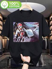 Camiseta de cuello redondo divertida para hombre y mujer de talla grande, camiseta de moda para mujer, camiseta de anime manga Robotech Rick Hunter de Bioworld para hombre - Conjunto a juego para parejas, adecuada para camisetas gráficas de la nave espacial Rick Hunter Mecha, top informal de manga corta con cuello redondo y corte holgado para fans, ropa para todas las estaciones para hombre y (conjunto para convenciones de anime), suéteres para niñas adolescentes, conjuntos a juego para madre e hija, conjunto de suéteres para niñas adolescentes, sudaderas con capucha para niñas adolescentes, suéter para madre e hija, regalos para niños adolescentes, conjunto estético para chicas, tops para chicas adolescentes, ropa para niñas, suéter feo para niños, ropa juvenil para niñas, ropa para niños, ropa para niñas, ropa para niños, ropa para niñas, regalo de feliz año nuevo para niños. - Negro - Ver 7