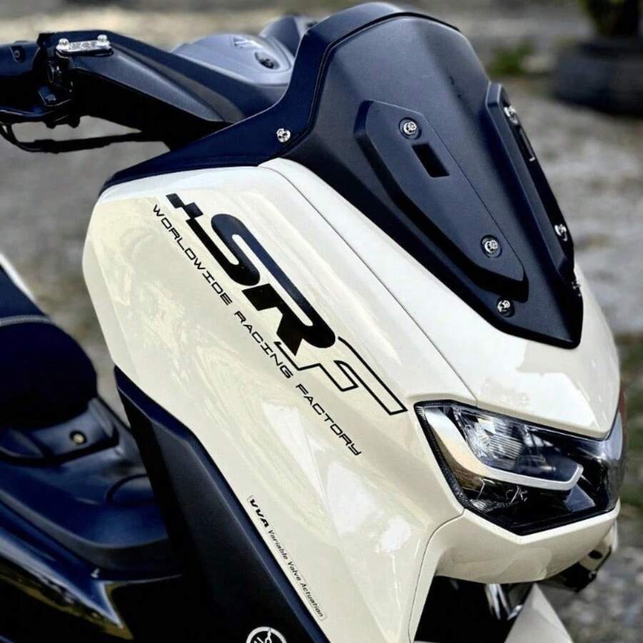 2pcs SRF Line Stickers, Global Racing Factory Decals, Waterproof Vinyl Cut Motorcycle Accessories Stickers, Motorcycle High-Performance Stickers, Domineering Pattern, Durable - 1 SET - View 1