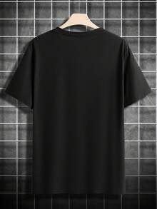 Men's T-Shirts For Spring And Summer - 黑色 - 查看 2