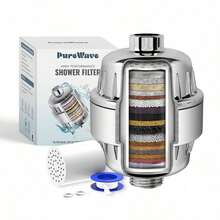 20 Stage Shower Filter, Hard Water Shower Filters For Chlorine Heavy Metal And Other Sediments Removal, Dramatically Improves The Condition Of Your Skin And Hair - G1/2 英寸 - 查看 8