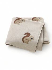 Chăn em bé 100% cotton, Chăn xe đẩy trẻ sơ sinh đan hình sóc theo mùa, Chăn cũi cho trẻ sơ sinh, Chăn điều hòa cho bé, Đồ dùng cho trẻ sơ sinh - con lạc đà - Xem 1