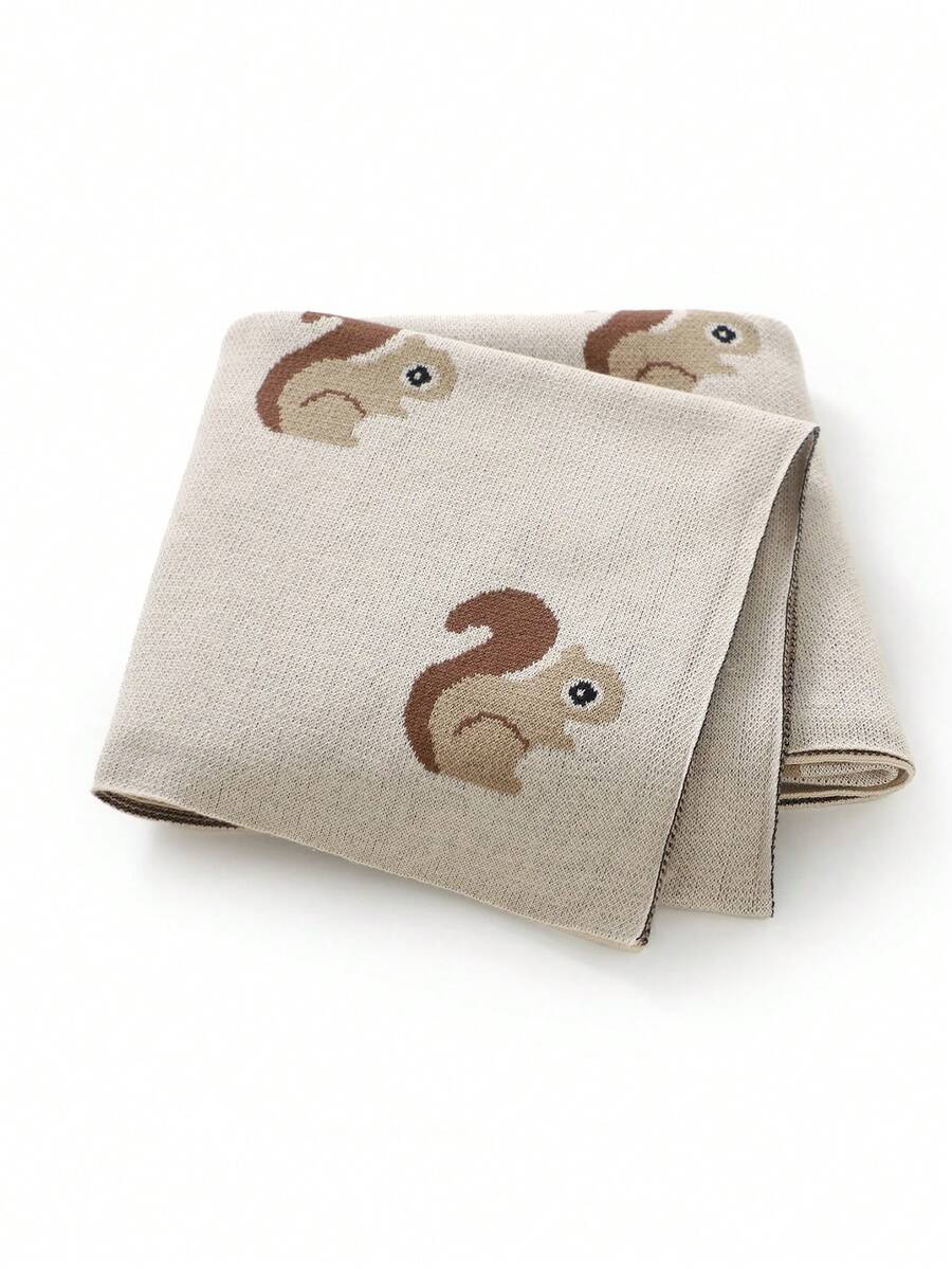 Chăn em bé 100% cotton, Chăn xe đẩy trẻ sơ sinh đan hình sóc theo mùa, Chăn cũi cho trẻ sơ sinh, Chăn điều hòa cho bé, Đồ dùng cho trẻ sơ sinh - con lạc đà - Xem 1