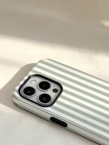 1pc Minimalist Artistic Colorful Striped Pattern Glossy 2-In-1 Phile Shell Full Coverage Hard Phone Case Compatible With Samsung/ 11/12/13/14/15/16/17 Pro Max - Multicolor - View 4