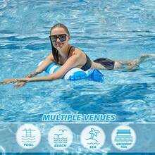 Aufblasbarer Schwebe-Hängematte für den Sommer, geeignet für Erwachsene in Schwimmbädern, am Strand und für andere Wasseraktivitäten. Multifunktionale PVC Poolliege mit Schwebe- und Liegestuhl-Funktion, ideal für Reisen und den heimischen Swimmingpool - Verschiedenfarbig - Übersicht 5